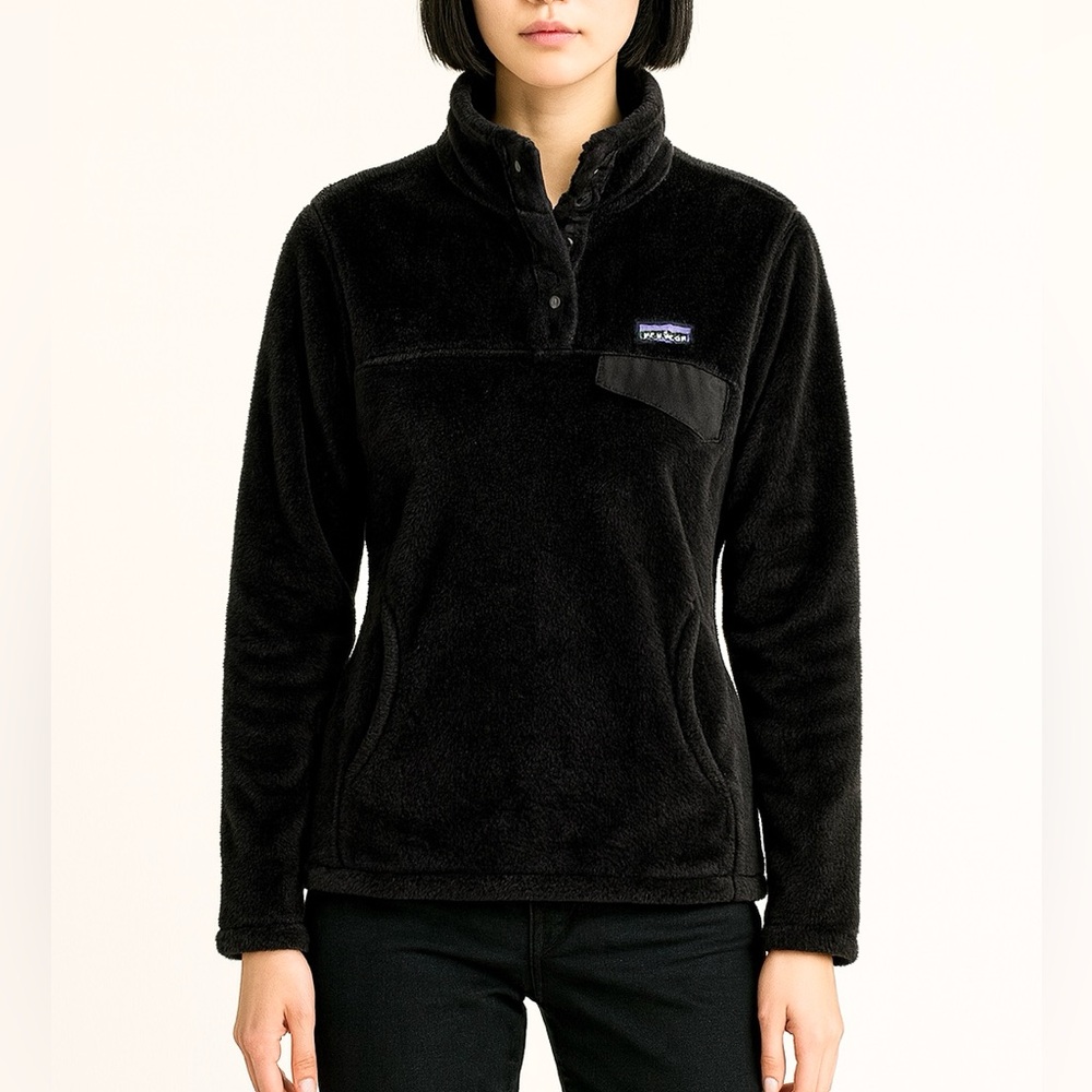 PATAGONIA RE-TOOL SNAP T PULLOVER SWEATER SIZE S BLACK